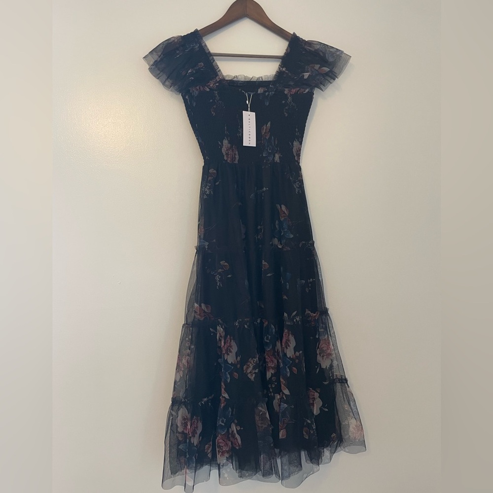 Baltic Born Black Floral Midi Dress - Picture 5 of 6